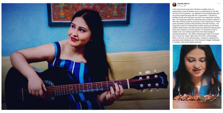 Soumita Saha blows a candle more riding chart of Popularity